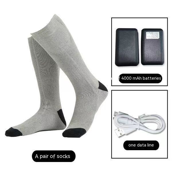 Men's And Women's USB Thermostat Electric Heating Thermal Socks