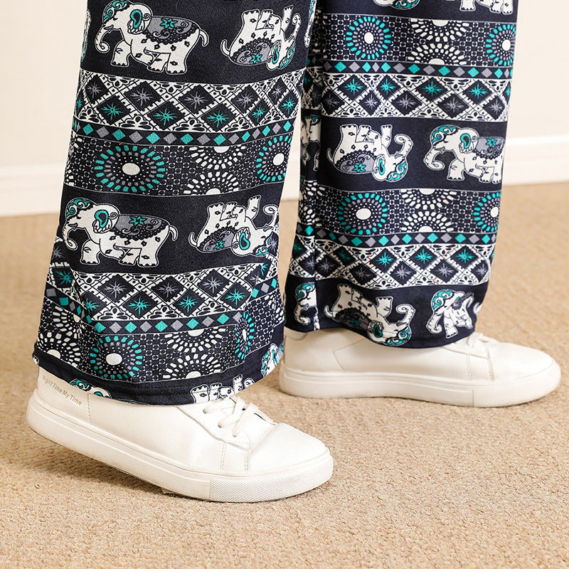 Summer Thin High Waist Drooping Straight Loose Casual Pants Mop Pants
