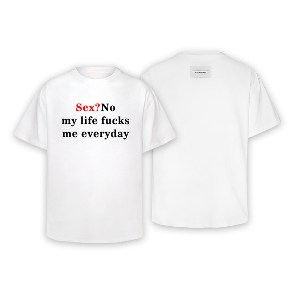 Spoof Slogan Letter Printing Creative Short-sleeved T-shirt
