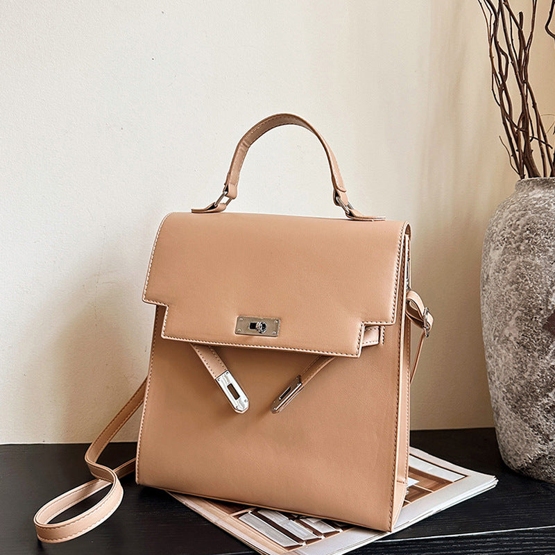 Vintage Buckle Backpack Multifunctional Women's Shoulder Bag