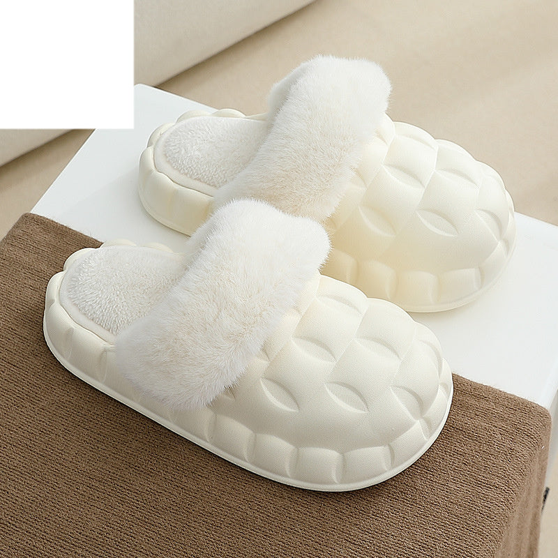 Removable And Washable Cotton Slippers Women's Autumn And Winter Bag Heel