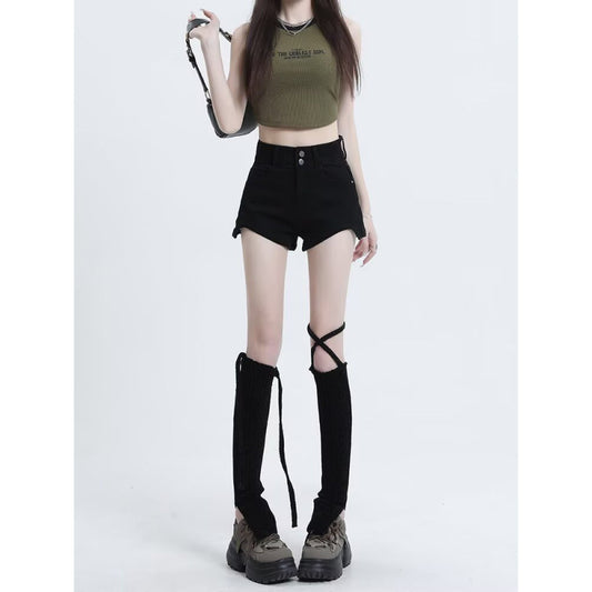 Stylish Minimalist Casual Design Womens Denim Shorts