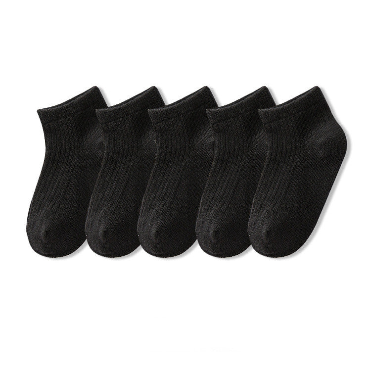 Vertical Solid Color Student Tube Socks Cotton