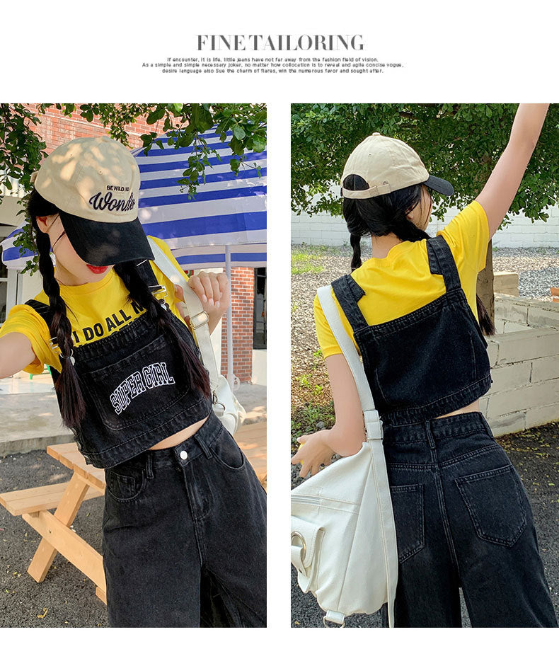 Vest Personalized And Slim-looking High Waist Wide Leg Pants Suit