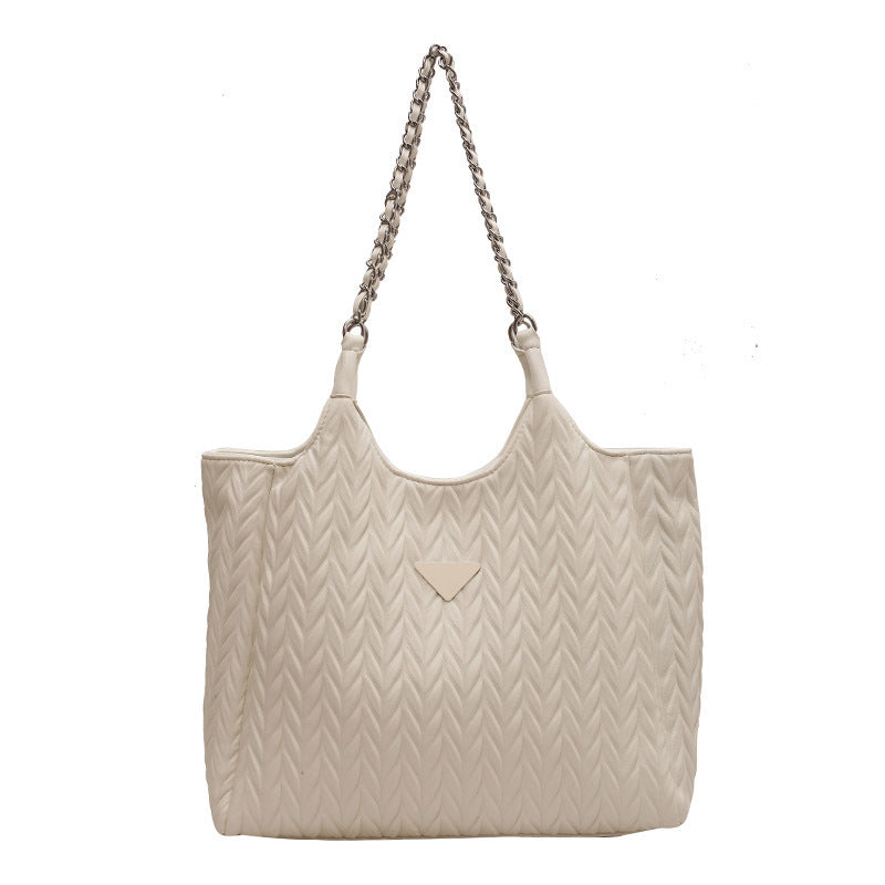 Women's Pleated Chain Large Capacity Shoulder Bag