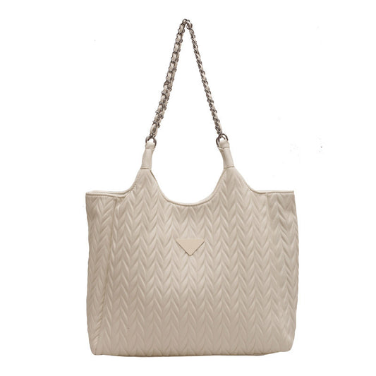 Women's Pleated Chain Large Capacity Shoulder Bag