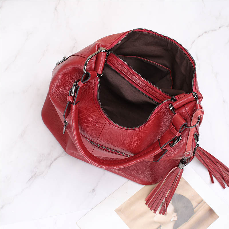 Women's First Layer Cowhide Shoulder Bag