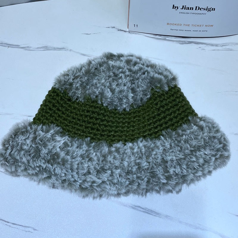 Korean Version Plush Japanese Knitting Wool Fisherman Hat
