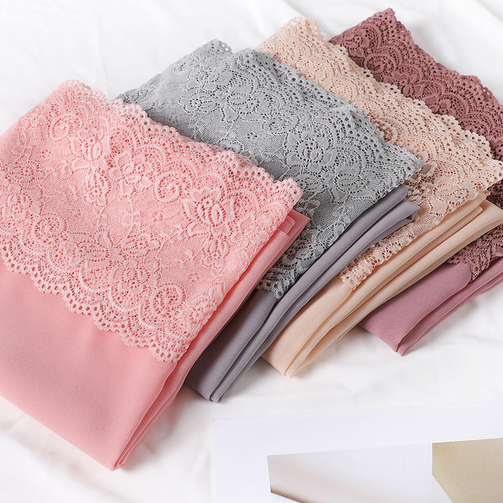 Pearl Chiffon Lace Women's Toe-covered Scarf