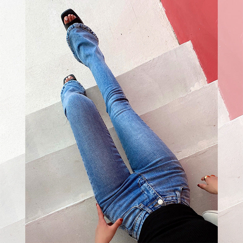 Mikro-elastiske Hvide Hverdagsjeans