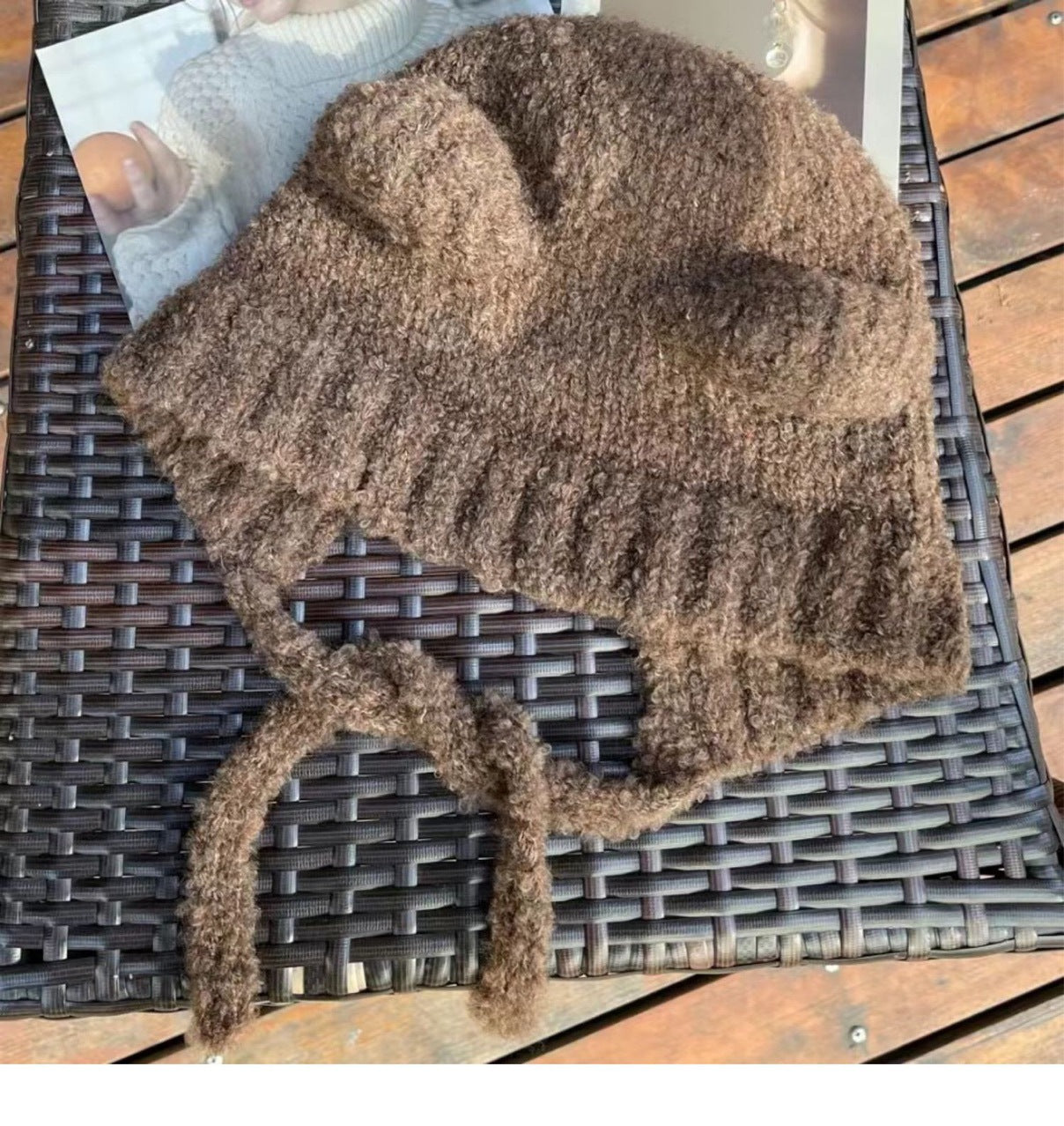 Cute Bear All-matching Warm Woolen Knitted Hat