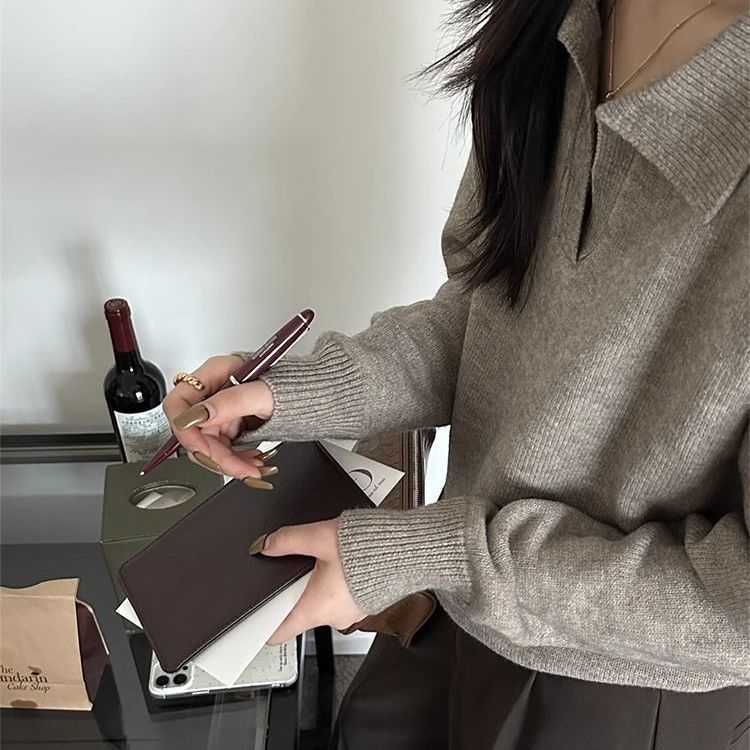 Womens Casual Retro Long-Sleeve Knitted Sweater