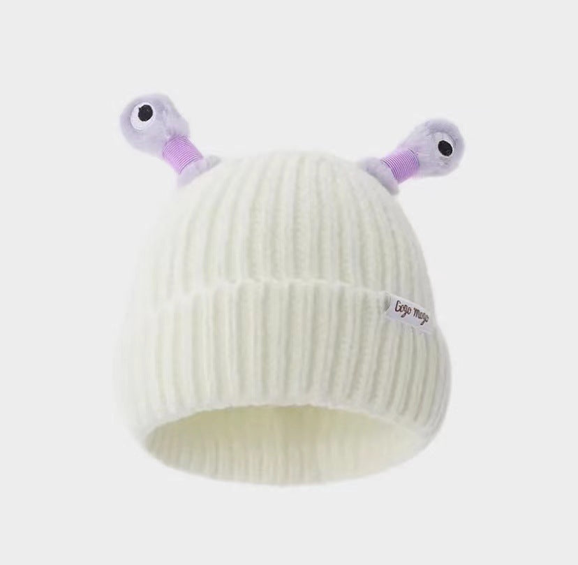 Cute Luminous Autumn And Winter Warm Ear Protection Wool Korean Cartoon Fashion All-matching Knitted Hat