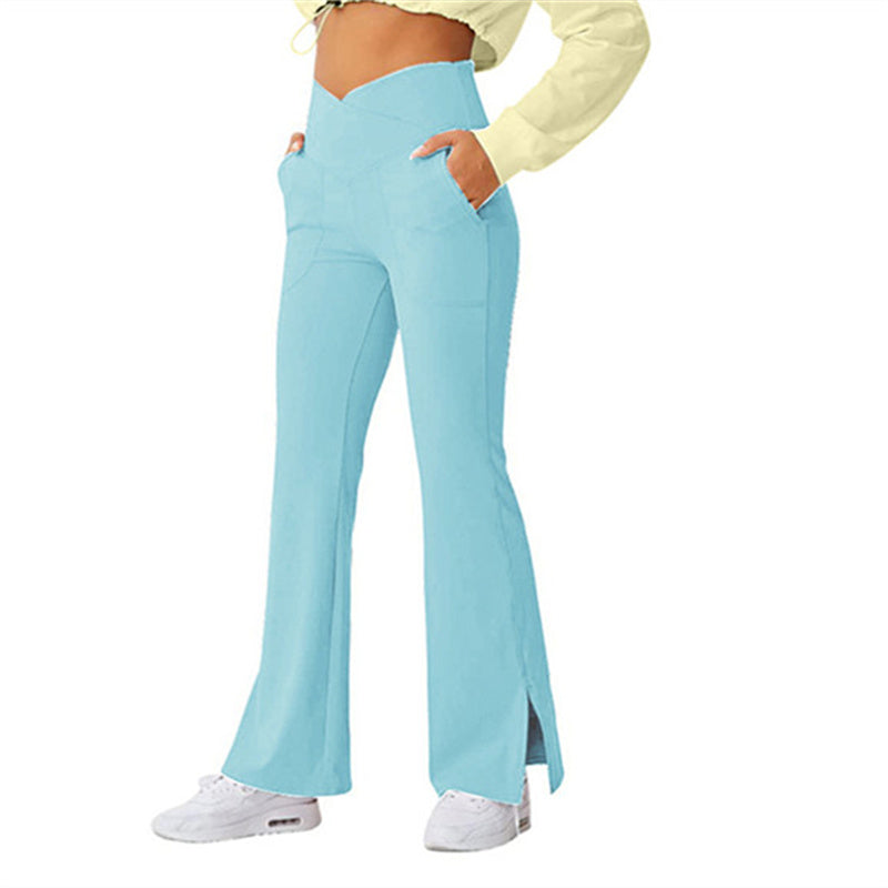 High Waist Skinny Stretch Flare Pants Fashion Female