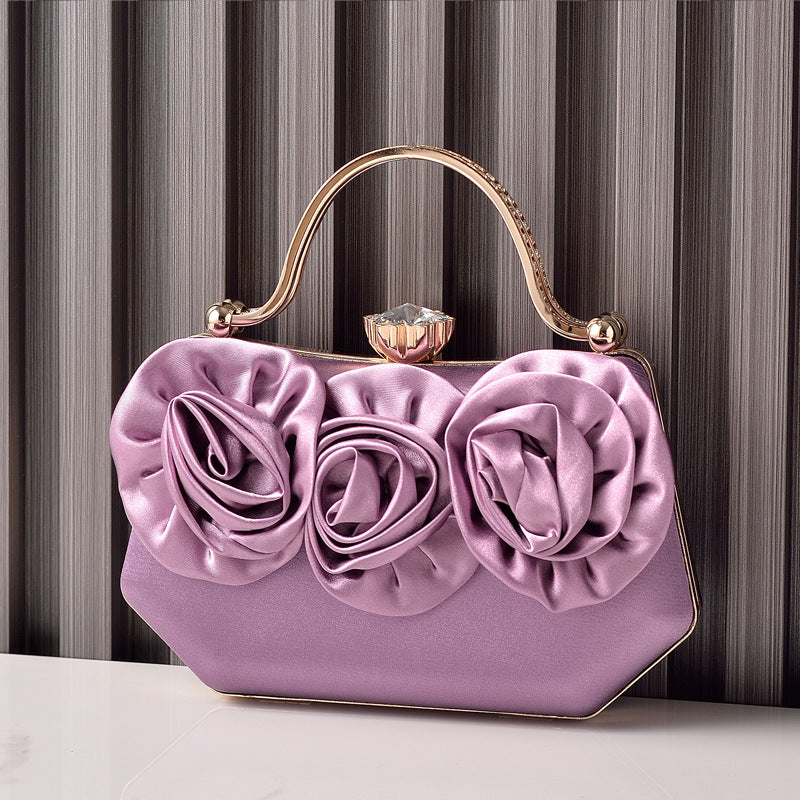 Silk Flower Evening Bag Dress Matching Party