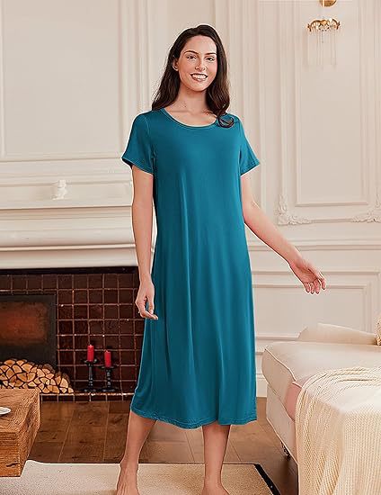 Women's Solid-Colored Soft And Comfortable Long House Dress