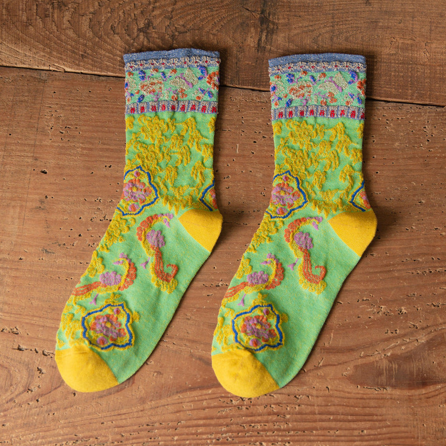 New Retro Pattern Bubble Socks