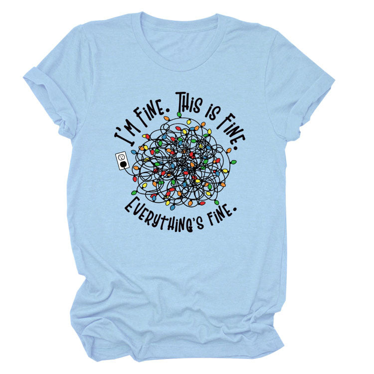 Pattern Printing Short-sleeved T-shirt