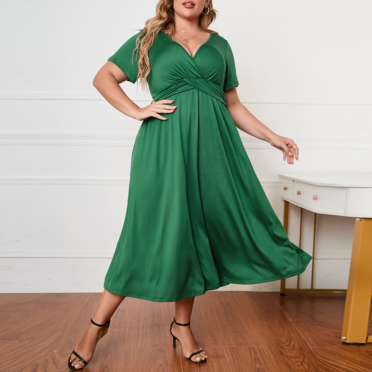 Womens Plus-Size Loose Casual Dress