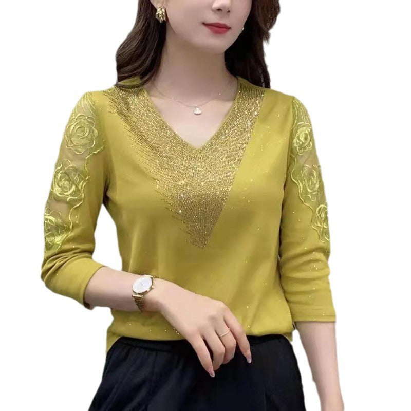 Rhinestone Lace Camisole Women's Fashion Versatile