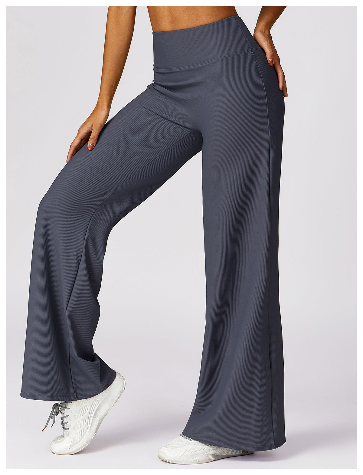 Thread High Waist Casual Straight Wide Leg Quick-drying Loose Track Pants