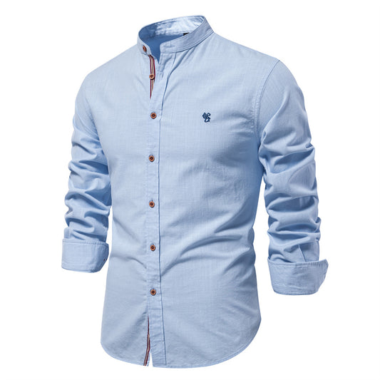 Casual Japanese Fashion Solid Color Long Sleeve Shirt