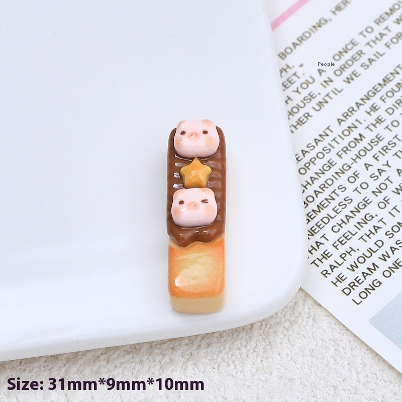Resin Accessories Cartoon Diy Cream Glue Barrettes Hole Shoes Buckle Jewelry