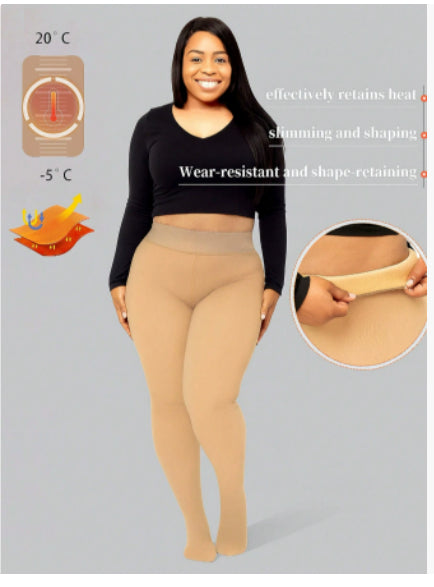 Black See-through Plus Size Women's Leggings