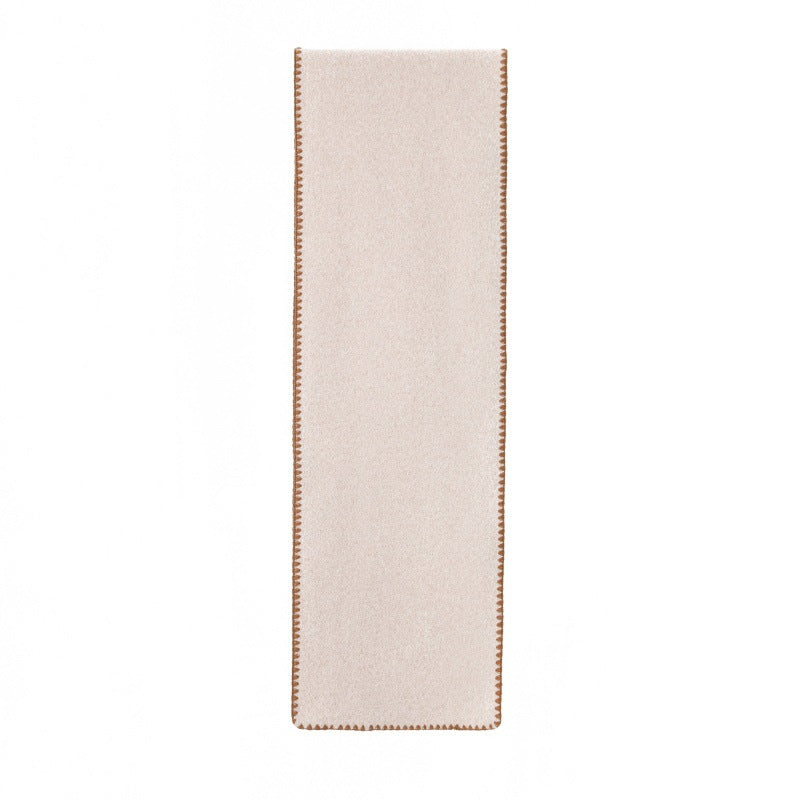 Double-sided Men's Lady Couple Casual High-grade Solid Color Scarf