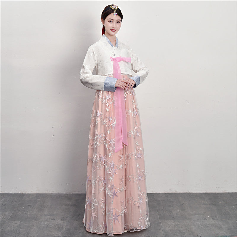 Traditional Court Korean Ethnic Dance Performance Dress