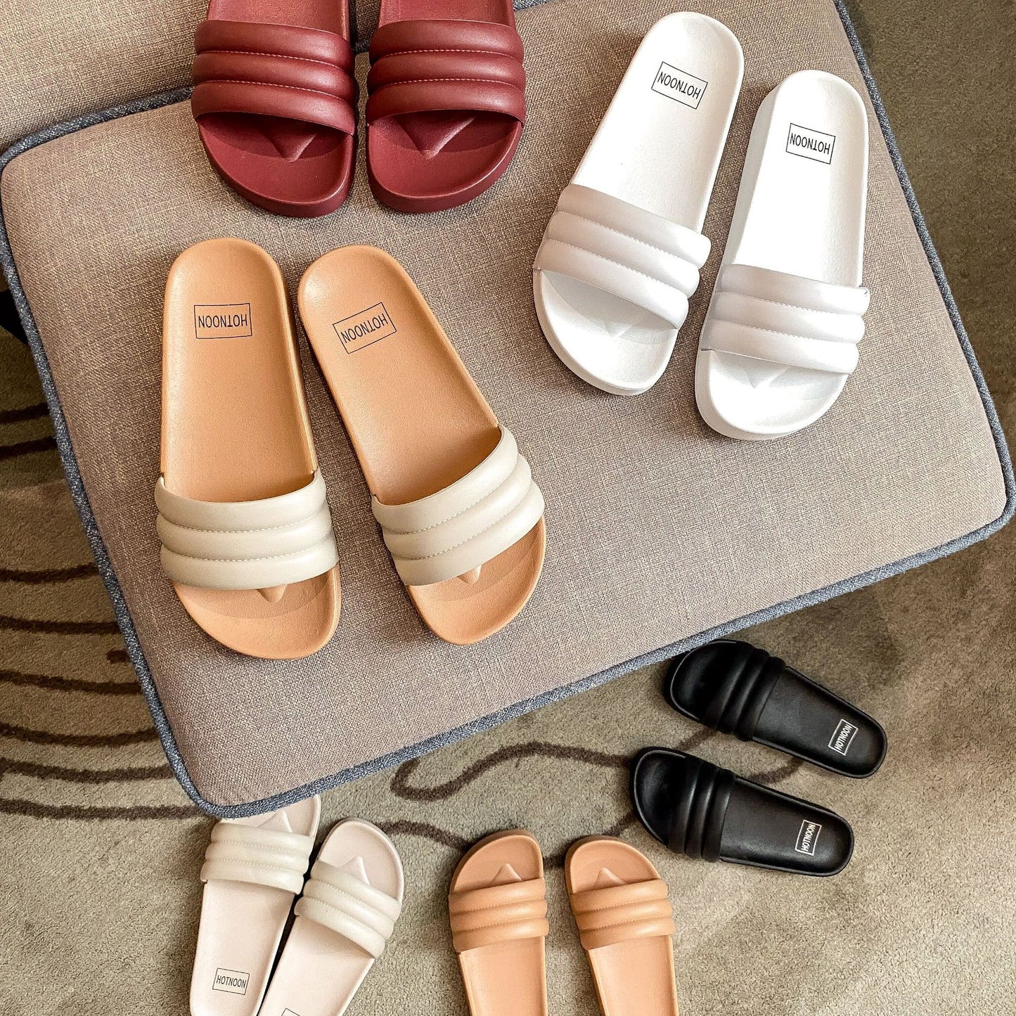Women's Fashion Outer Wear One Word Slippers