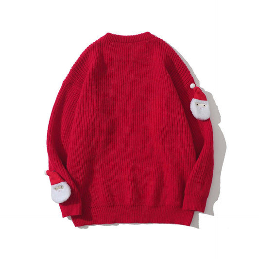 Christmas Three-dimensional Doll Letter Embroidery Knitted Sweater