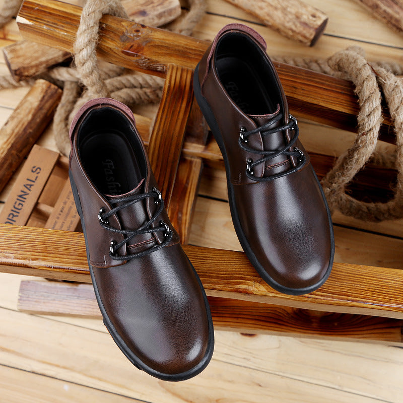 Cowhide Soft Sole Top Layer Cowhide Casual Leather Shoes Men