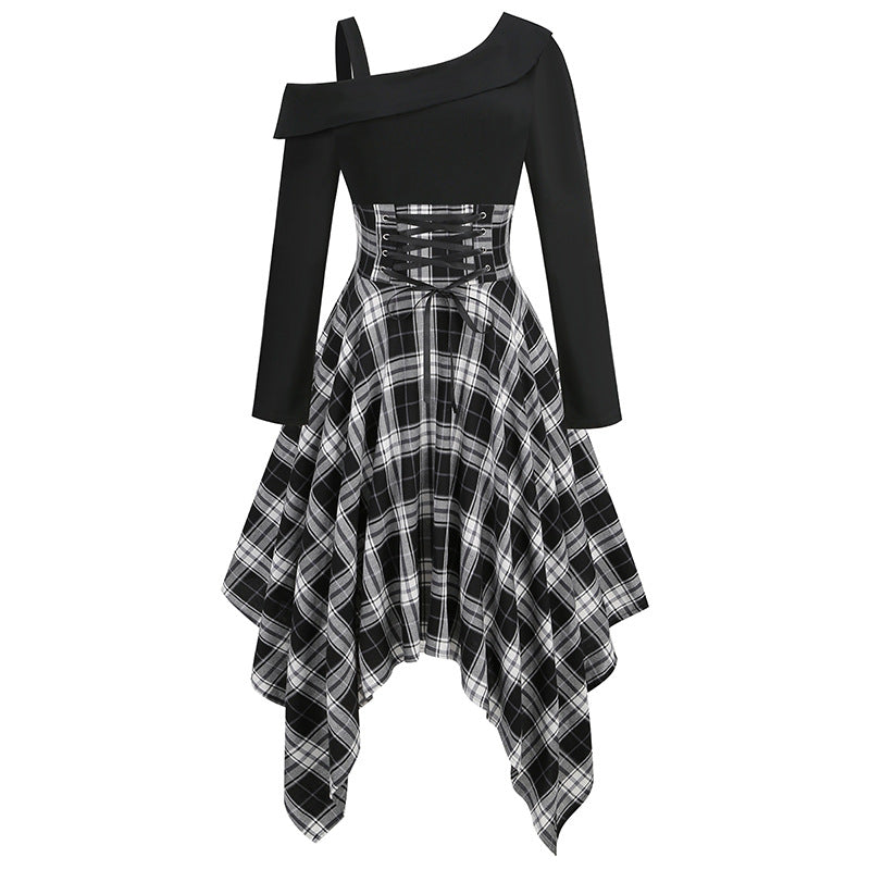 Irregular Long-sleeve Dress For Women