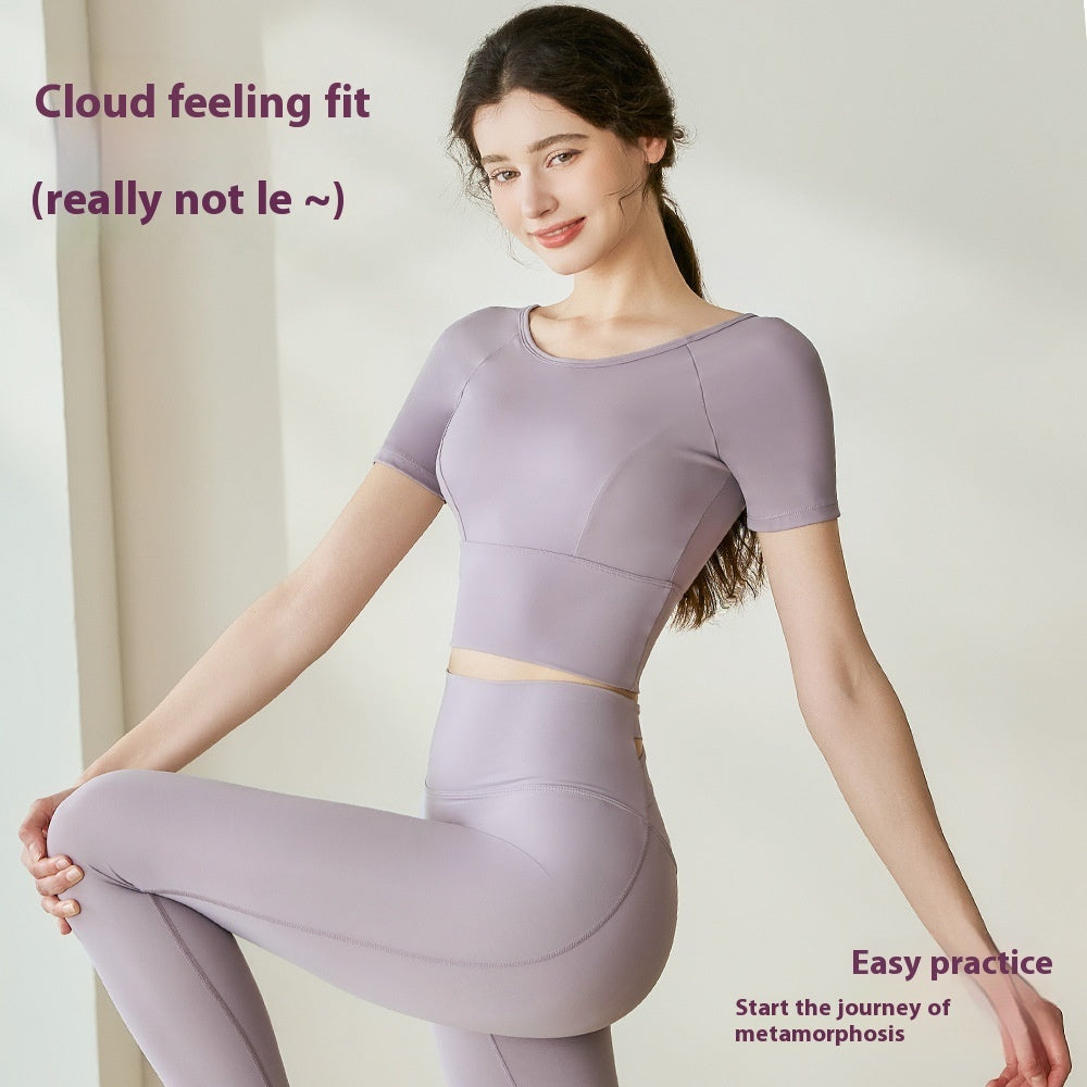 New Fitness Cross Beauty Back Integrated Chest Pad Sports Outdoor Top