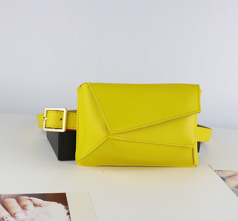 Fashion all-match irregular trapezoid belt waist bag