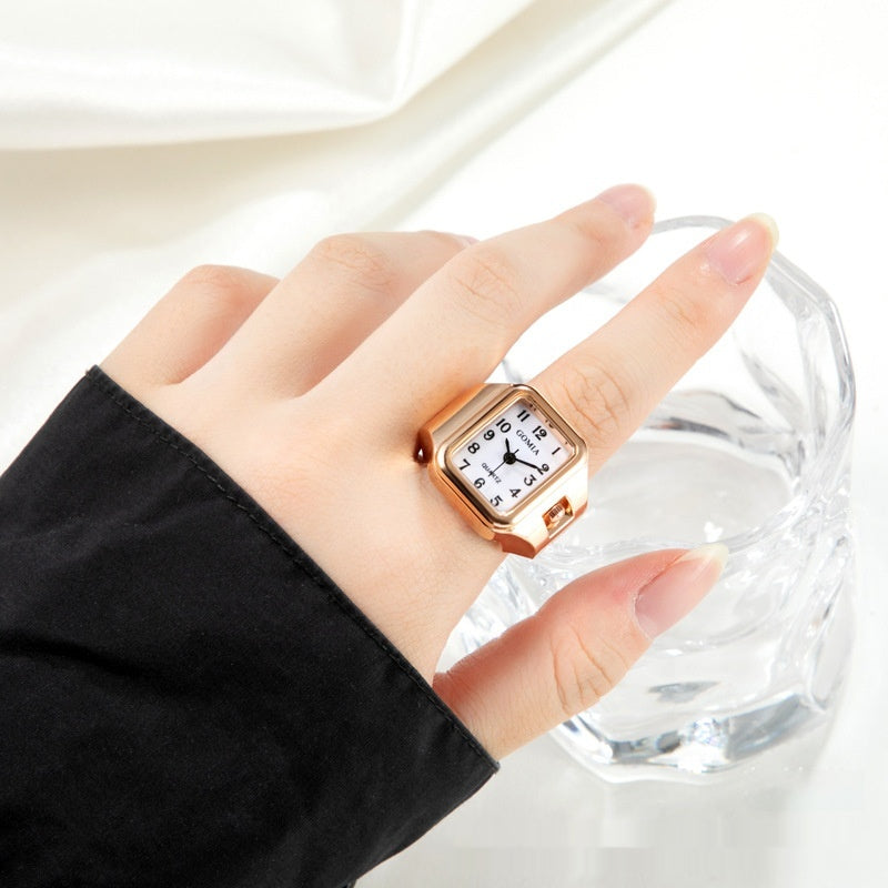 Watch With An Extended Strap That Can Be Worn As A Ring