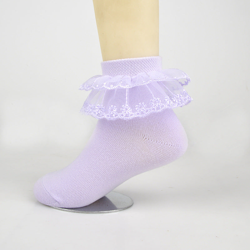 Girls Socks Spring And Autumn Cotton Cute Foreign Style White