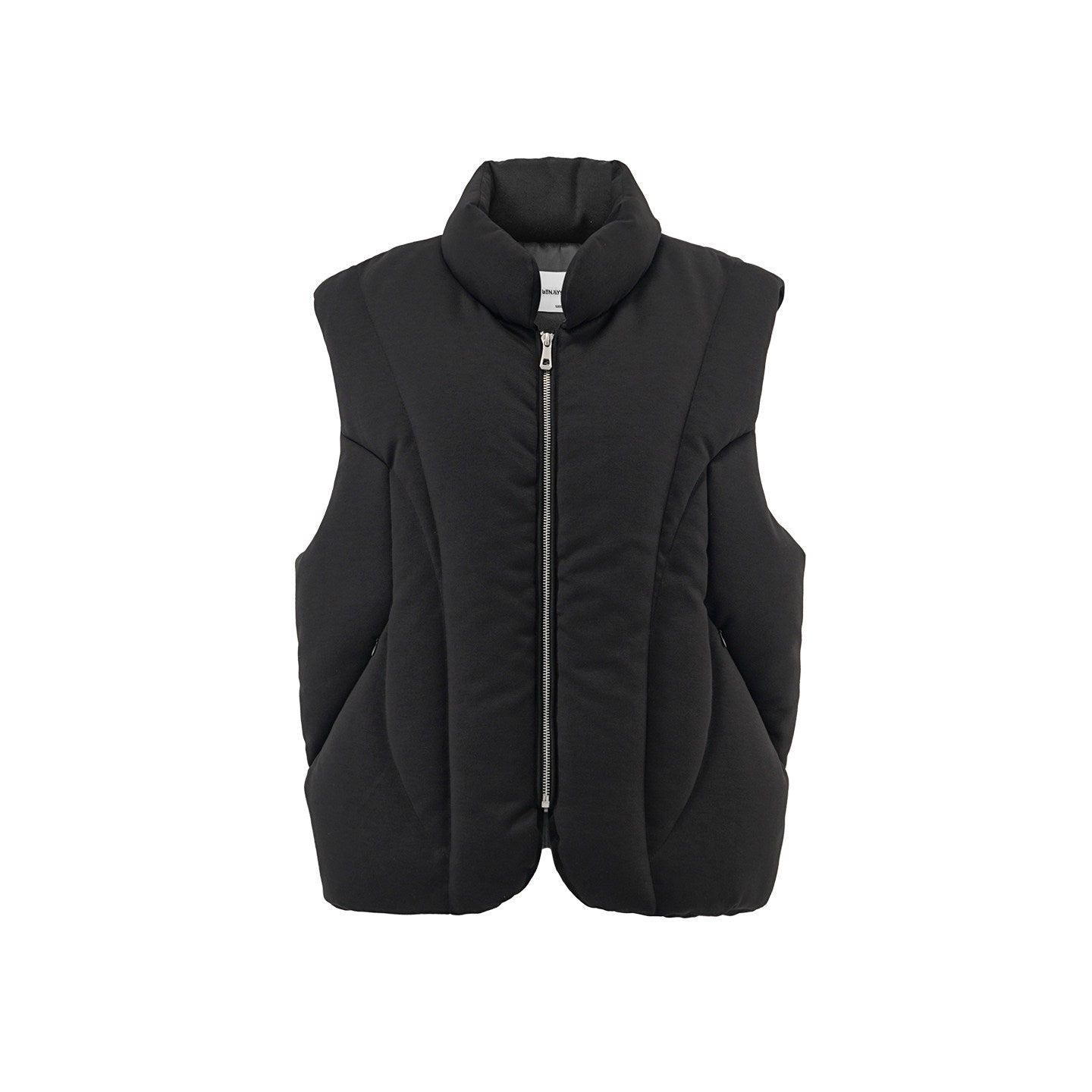 Asymmetrical Deconstructed Soft And Airy Stand-collar Sleeveless Vest