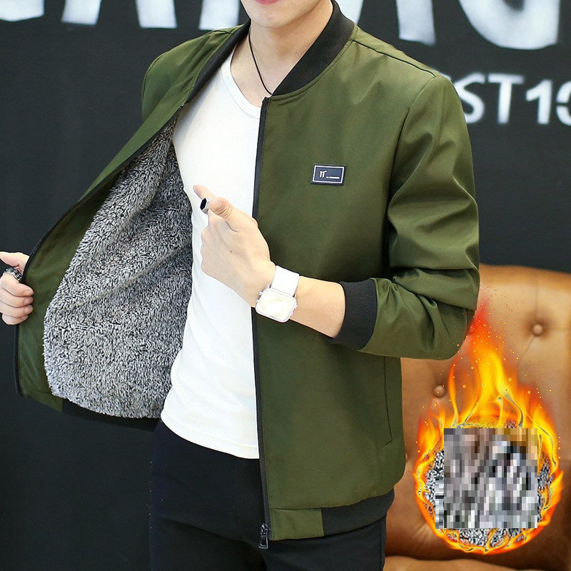 Spring And Autumn Youth Stand Collar Jacket Baseball Shirt Coat