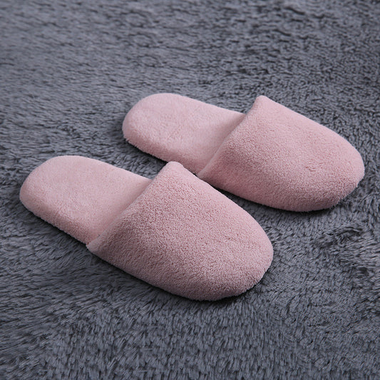 Coral Velvet Bread Shoes Thick Warm Slippers