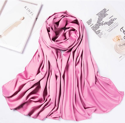 Monochrome matte satin headscarf