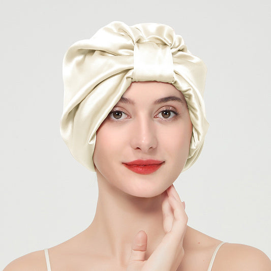 Mulberry Silk Nightcap Ladies Skin-friendly Double Layer