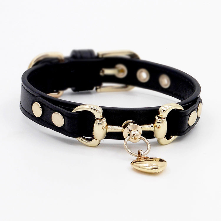 Leather pet collar