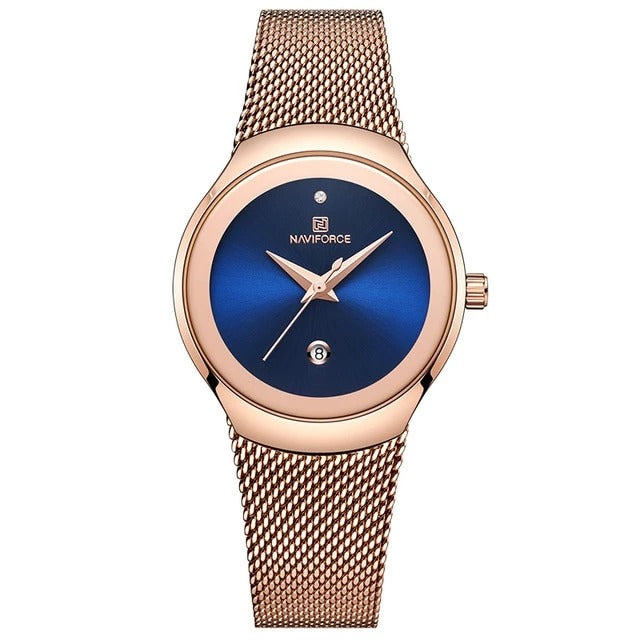 Mesh waterproof quartz watch