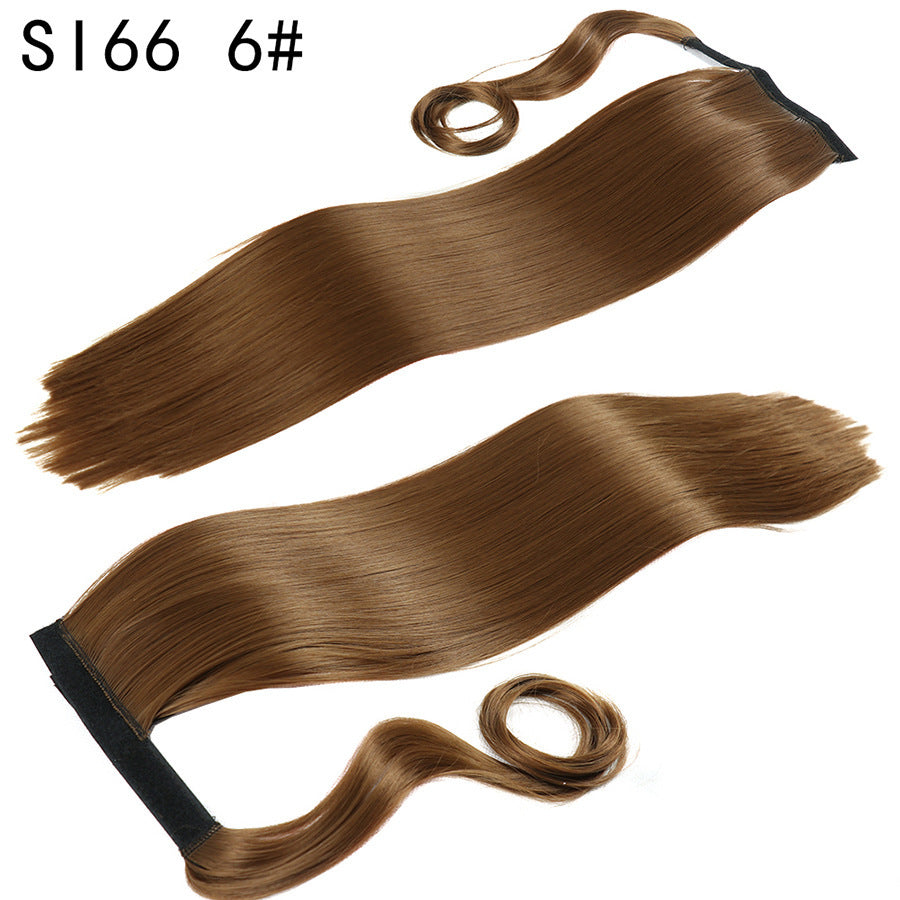 Long Straight Synthetic Wig With Headband For Womens Ponytail