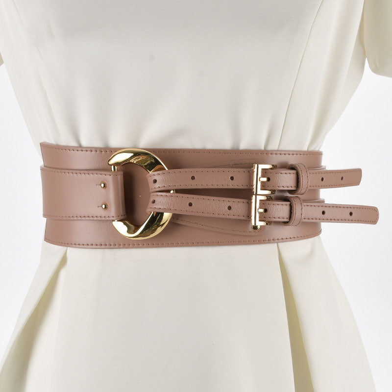 Irregular Leather Waist Seal Women's Decorative Suit Fashion Dress Sweater Bundle Belt