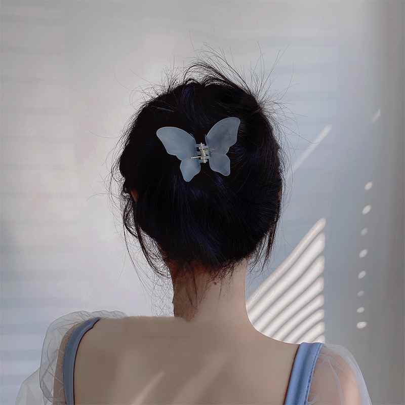 Jelly-colored Elegant Hairpins On The Back Of The Head In Cross Section