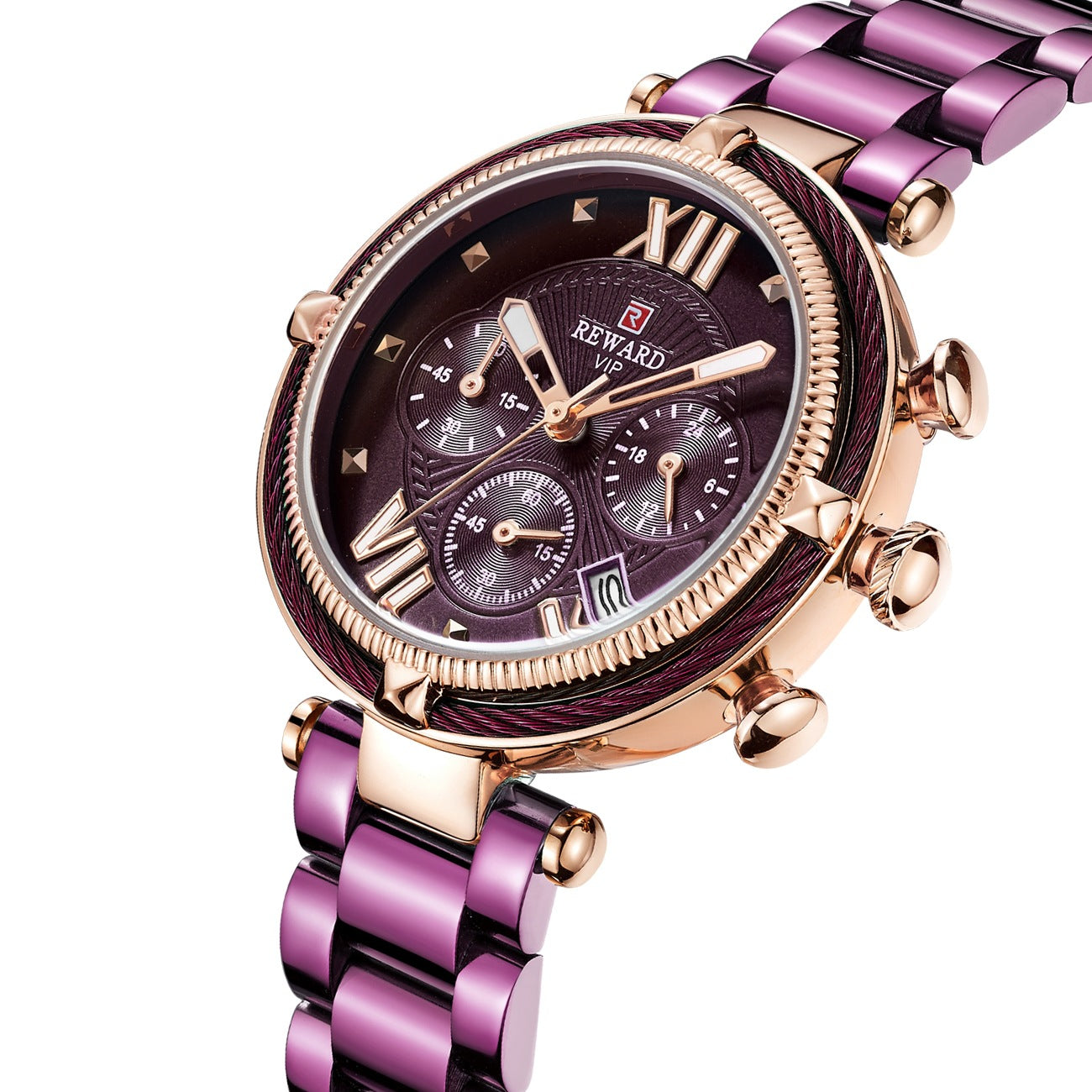 Ladies Fashion Three Eye Quartz Watch