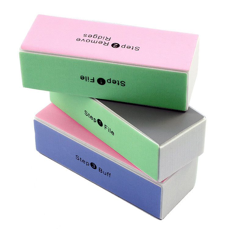 Nail four-sided sponge polishing block